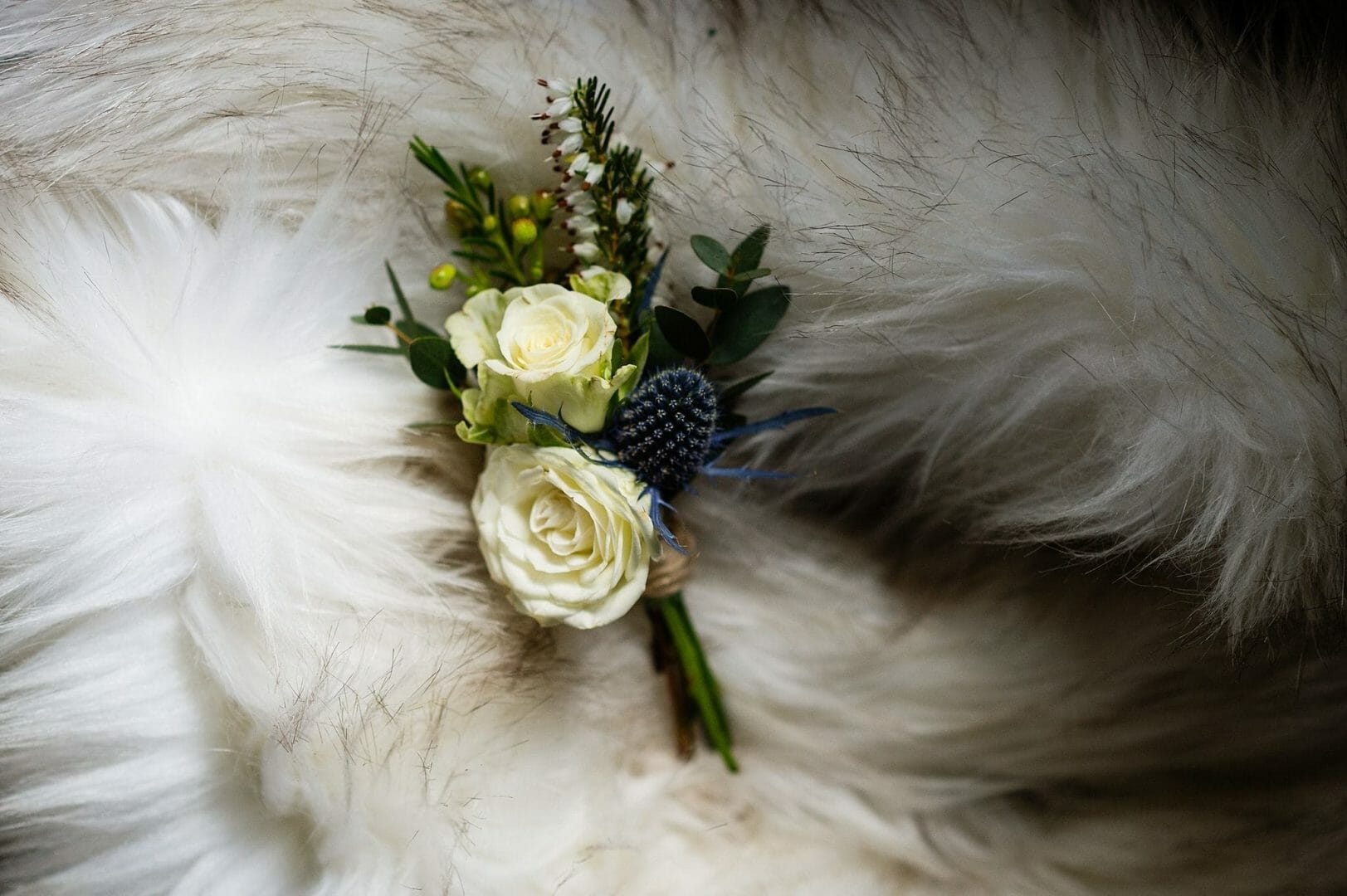 Rose and Thistles for a wonderful wedding buttonhole