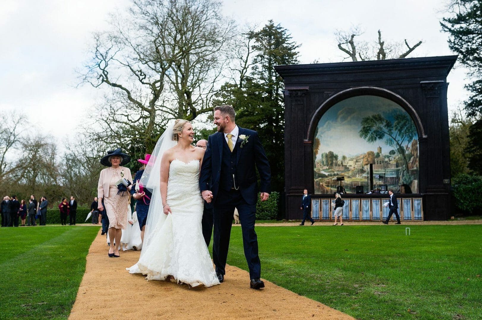 Larmertree garden wedding 52 Bride and groom in the gardens at Larmertree Gardens, Wiltshire