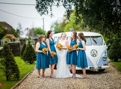 Bride and Bridesmaids at Parley Manor near Bournemouth