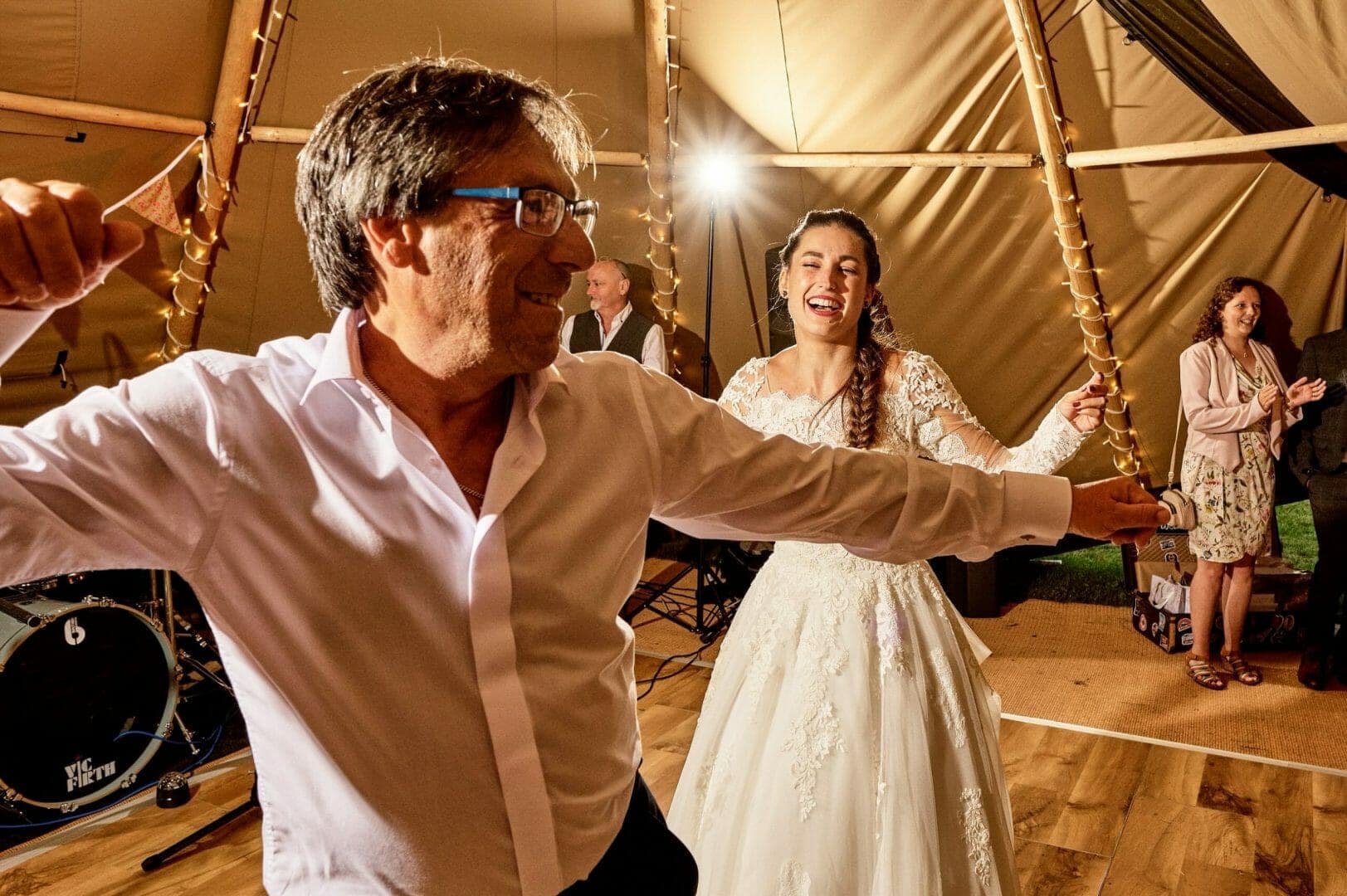 Father-daughter dance in Tipi
