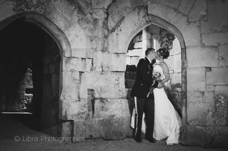 Couple in arches at Old Wardour Castle
