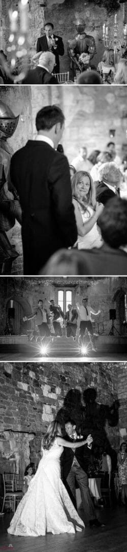 Lulworth Castle Wedding Photographer 22 Band reherses for the evening