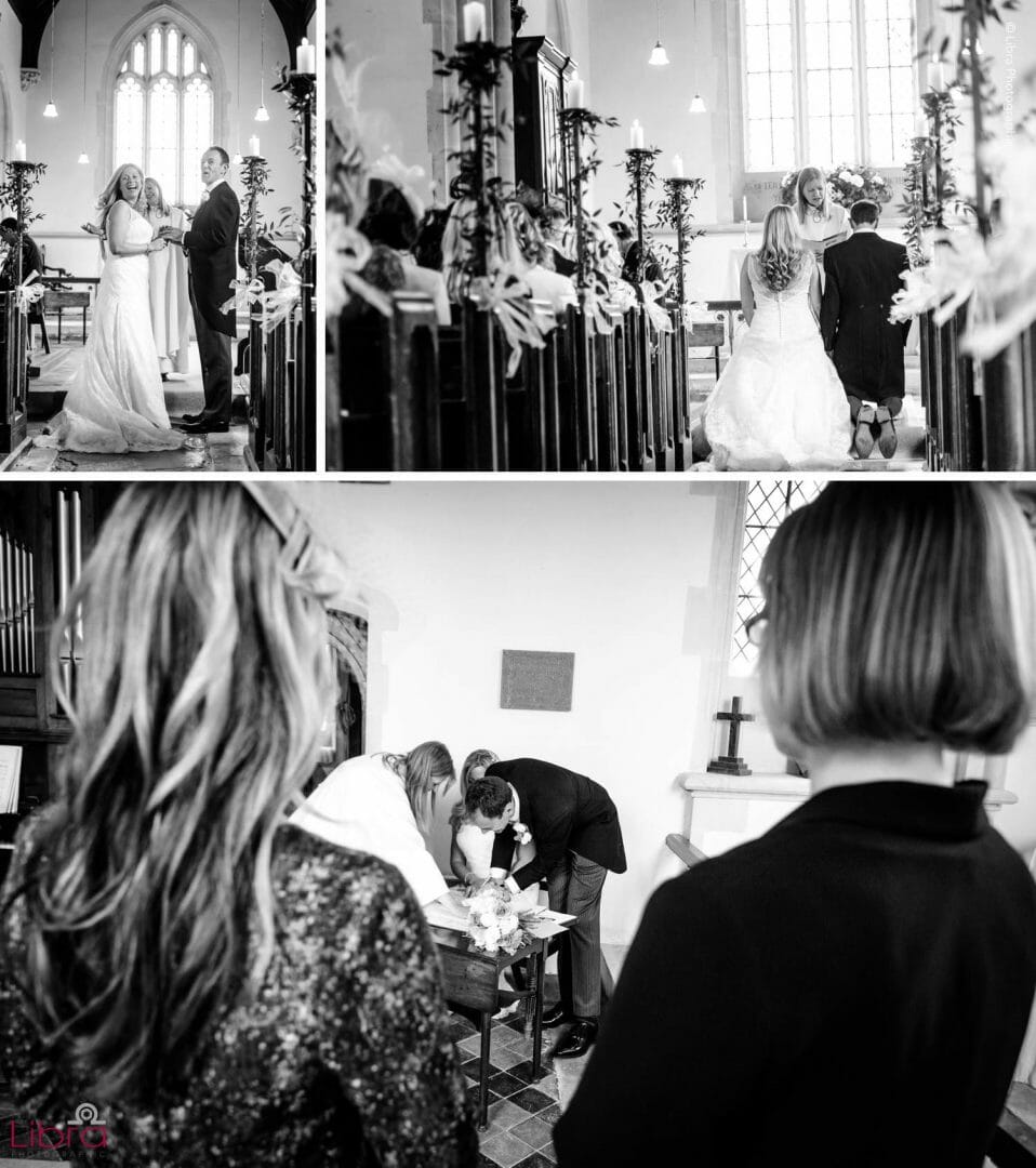 Wedding seremony in black and white
