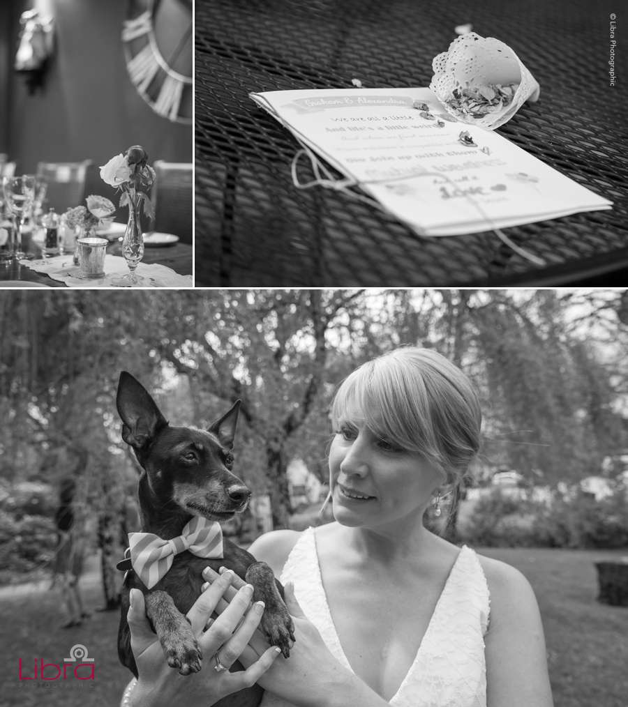 Wedding at The Mill - Gordleton 10 Bride takes her dog to her wedding at the Mill-Gordleton