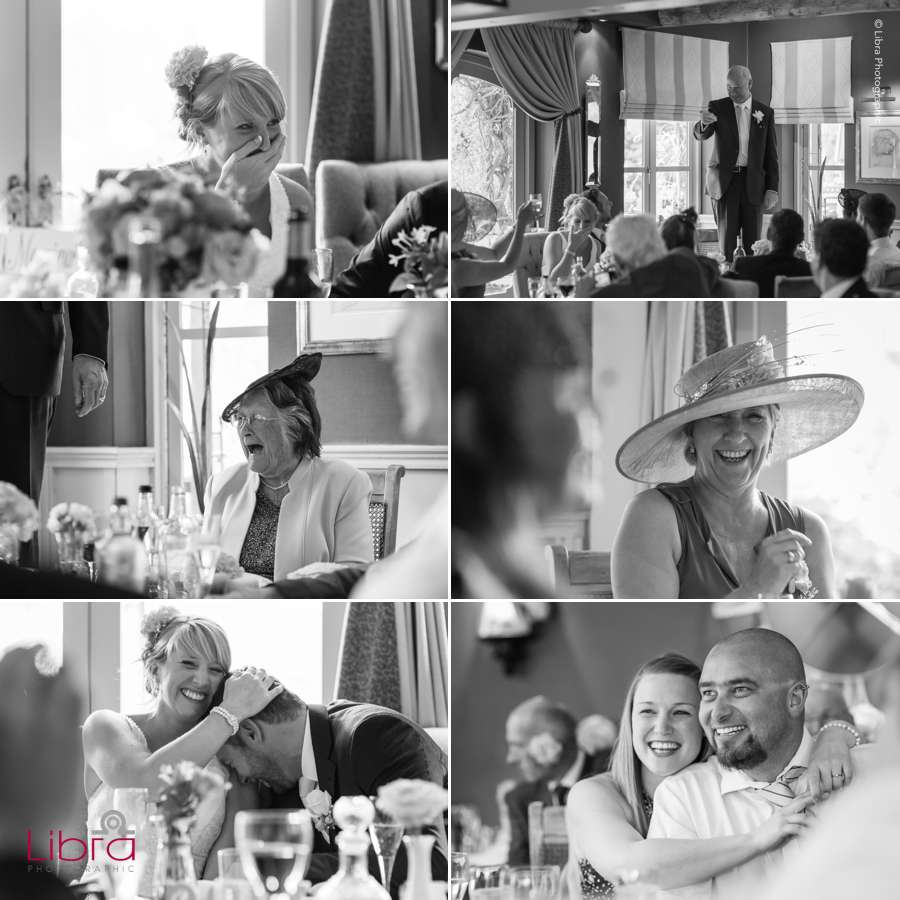 Wedding at The Mill - Gordleton 16 Funny speeches in B&W